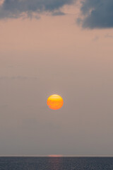 Red Sunset on the beach
