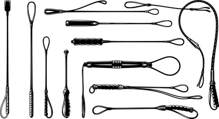 Riding crops svg, Riding crops silhouette, Horse riding crop silhouette, Horsewhip svg, Horse crops svg, Riding equestrian svg, Riding crops vector set organized