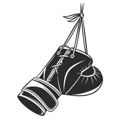 hand drawn vector illustration of a sketch of boxing gloves
