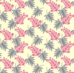 Fototapeta premium Delicate pink and gray leaves create a calming nature inspired wallpaper perfect for spring with