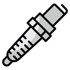 Spark Plug  Icon Element For Design