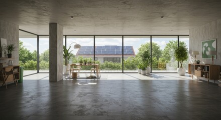 Modern Eco Home with Large Glass Walls and Natural Sunlight