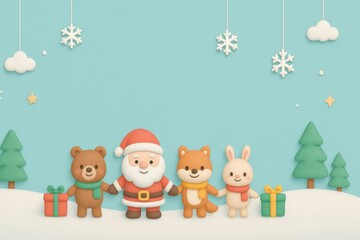 Christmas and Winter Holiday Background in Festive Seasonal Style