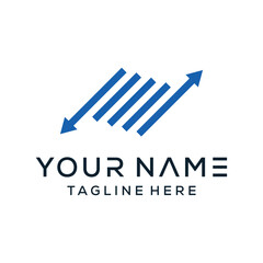 Logo Arrow and Letter N, Template creative design fintech, technology, arrow, logo design