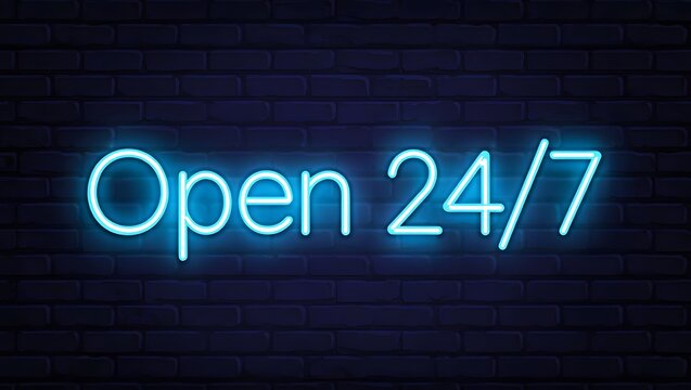 open neon sign on a wall