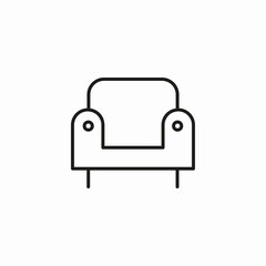 arm chair furniture icon sign vector