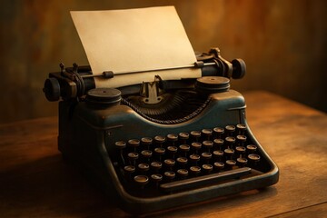 A Vintage Typewriter Poised for Creation