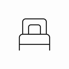 single bed frame icon sign vector
