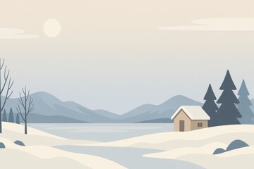 Christmas and Winter Holiday Background in Festive Seasonal Style