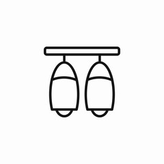 track lights double icon sign vector