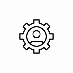 user settings gear icon sign vector