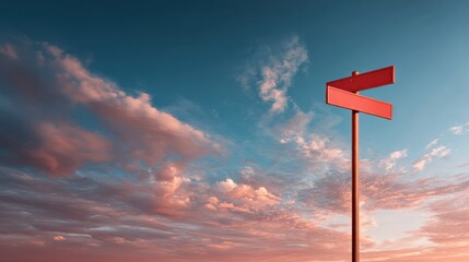 should i stay should i go signpost with sky background no logos no brands ar 169