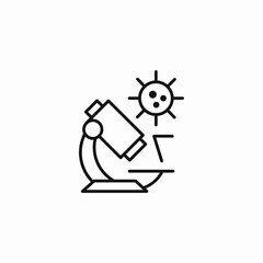virus microscope study icon sign vector