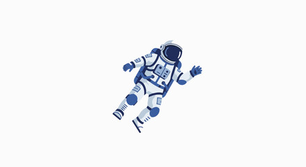 Astronaut floating in space, exploring the cosmos. The astronaut is wearing a space suit and is weightless in the emptiness