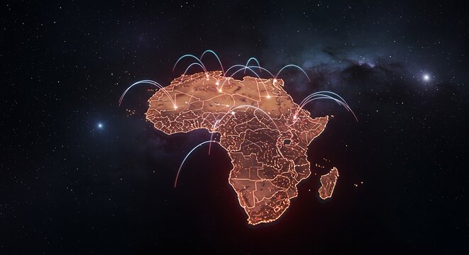 Africa Continent Global Network Communication.