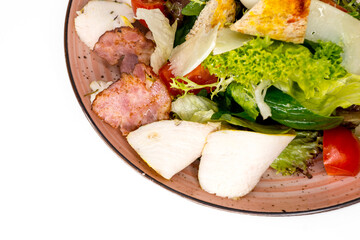 chicken breast with salad