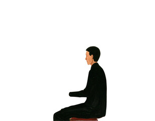 Remote work & freelancing illustration (isolated people + objects)