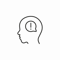 head alert thought icon sign vector