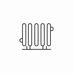 heating radiator appliance icon sign vector
