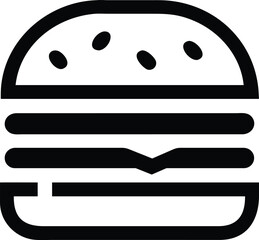 Burger icon design with transparent background. Vector
