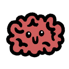 brain png outline, cute cartoon handdraw clipart kids doodle element hand drawn doodle, handwriting clipart, kawaii kids drawing, funny character, childlike sketch, handwritten words,
