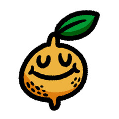 happy and smile lemon png outline, cute cartoon handdraw clipart kids doodle element hand drawn doodle, handwriting clipart, kawaii kids drawing, funny character, childlike sketch, handwritten words,