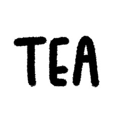 tea cute handwriting clipart with kawaii doodle style, hand drawn font, childlike sketches, cartoon outline, funny lettering, adorable handwritten elements for kids and creative designs
