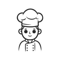 Obraz premium Cartoon chef illustration: male, young