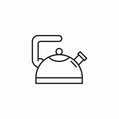 kitchen tea kettle icon sign vector