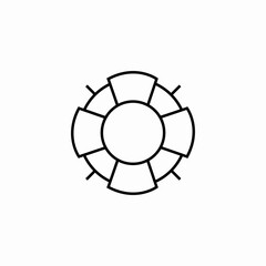 lifebuoy safety support icon sign vector