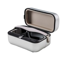 Virtual reality headset case home office product modern interior view isolated on transparent background, png