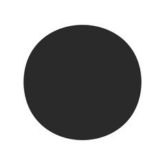 Black circle on white background - minimalist design element