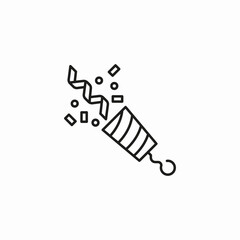 party popper confetti icon sign vector