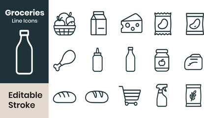 Groceries Icons Set