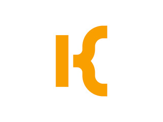 creative k letter logo design with coding symbol - letter k logo