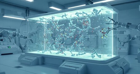 Advanced laboratory showcasing molecular structure analysis - Powered by Adobe