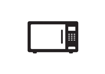 Sleek modern microwave icon perfect for kitchen appliance and technology concepts