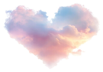 Obraz na płótnie Canvas PNG Heart cloud evening sky pastel heart-shaped atmosphere.