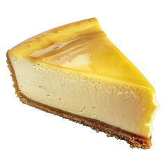 Slice of Cheesecake with Lemon Topping