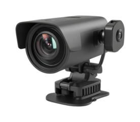 Camera equipment showcase product professional environment view isolated on transparent background, png