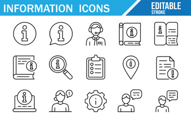 Outline Information and Help Icons for Business and Knowledge Sharing