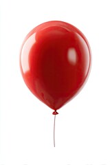 Red balloon against white background (1)
