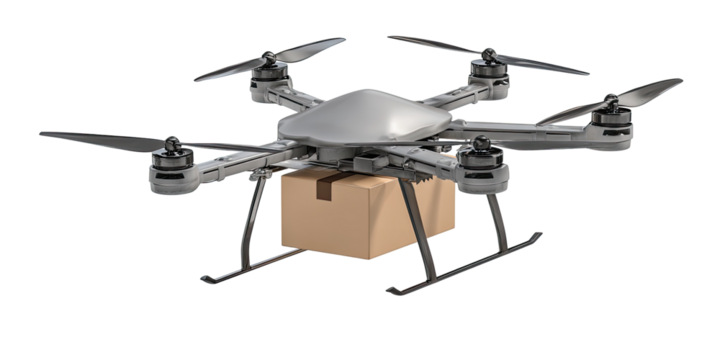 Drone carrying package