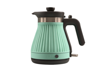 Mint green electric kettle with textured body