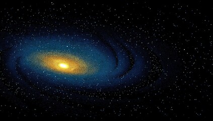 Spiral galaxy in deep space