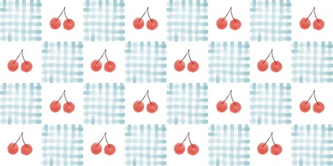Plaid background painting. Pastel color. Minimal style