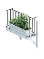 Attached balcony planter box with greenery