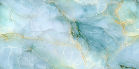 Beautiful aquamarine marble slab displays intricate milky patterns with veins, showcasing elegance and natural art in design elements