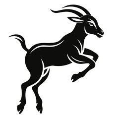jumping goat silhouette