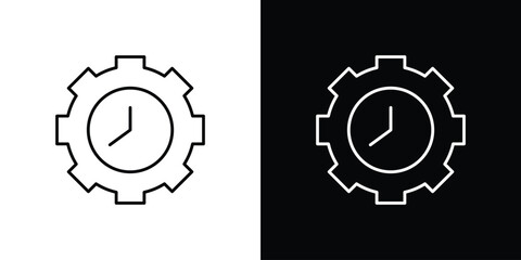 Time management icons. vector symbol illustrations.
